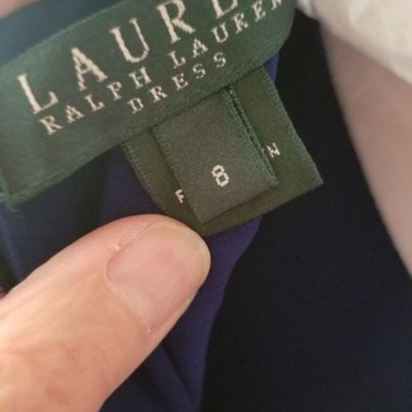 Striking Ralph Lauren Women's Dress- Size 8 - Purple and White - Picture 5 of 5